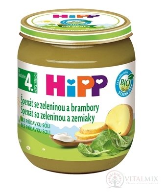 HiPP Príkrm BIO Špenát so zeleninou a zemiakmi zeleninový (od ukonč. 4. mesiaca) 1x125 g