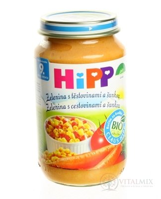 HiPP Príkrm Cestoviny šunka so zeleninou Junior menu (od ukonč. 9. mesiaca) 1x220 g