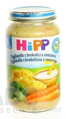 HiPP Príkrm Tagliatelle, brokolica, smotana Junior menu (od ukonč. 8. mesiaca) 1x220 g
