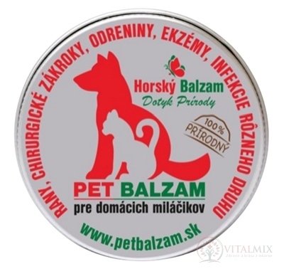 Horský - PET - BALZAM pre domácich miláčikov (psov a mačky) rany, chirurgické zákroky, odreniny, ekzémy, infekcie 1x30 ml
