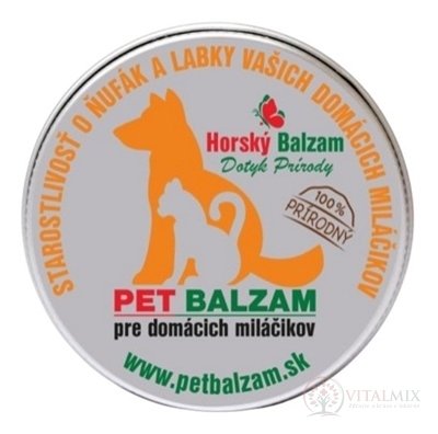 Horský - PET - BALZAM pre domácich miláčikov (psov a mačky) starostlivosť o labky a ňufák 1x30 ml