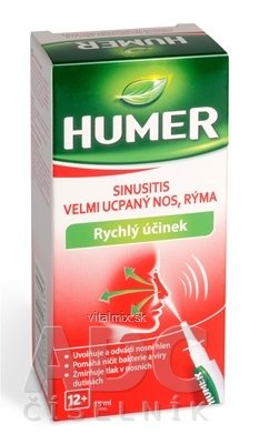 HUMER Sinusitída, veľmi upchatý nos, nádcha nosový sprej 1x15 ml