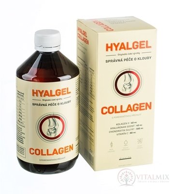 HYALGEL COLLAGEN tekutý prípravok s pomarančovou príchuťou 1x500 ml