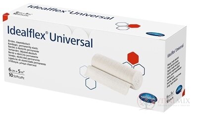 Idealflex universal obväz univerzálny trvalo elastický, 6 cm x 5 m, 1x10 ks