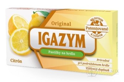 IGAZYM cmúľacie pastilky, príchuť citrón 1x20 ks