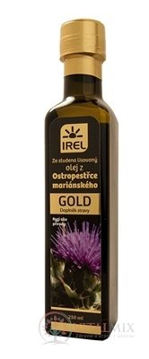 IREL Olej z pestreca mariánskeho GOLD za studena lisovaný 1x250 ml