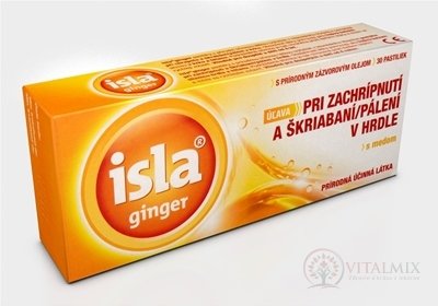 ISLA GINGER pastilky s medom, 1x30 ks