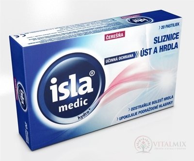 ISLA MEDIC hydro+ čerešňa pastilky 1x20 ks