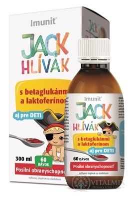 JACK HLÍVÁK SIRUP glukány, laktoferín-Imunit sirup pre deti (60 dávok) 1x300 ml