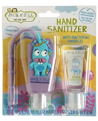 JACK N´JILL Antibakteriálny gél na ruky pre deti s puzdrom JEDNOROŽEC 2x29 ml