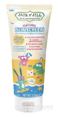JACK N´JILL Natural Sunscreen prírodný opaľovací krém SPF 30, 1x100 g