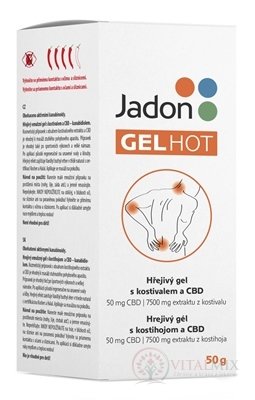 Jadon GEL HOT hrejivý gél s kostihojom a CBD 1x50 g