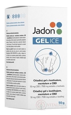 Jadon GEL ICE chladivý gél s kostihojom, mentolom a CBD 1x50 g