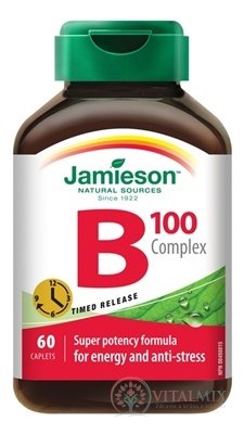 JAMIESON B-KOMPLEX 100 mg S POSTUPNÝM UVOĽŇOVANÍM tbl 1x60 ks