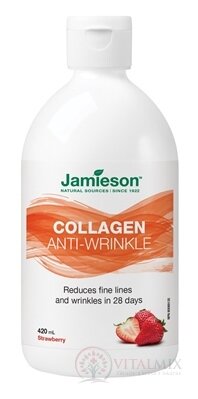 JAMIESON TEKUTÝ KOLAGÉN PROTI VRÁSKAM S BIOTÍNOM s prírodnou jahodovou príchuťou 1x420 ml