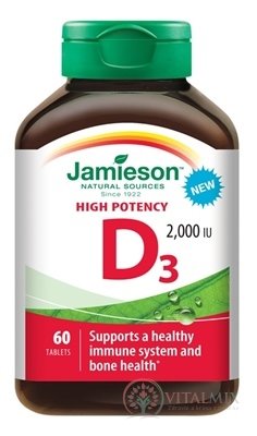 JAMIESON VITAMÍN D3 2000 IU tbl 1x60 ks