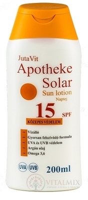 JutaVit Apotheke Solar Sun lotion 15 SPF opaľovacie mlieko 1x200 ml