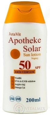 JutaVit Apotheke Solar Sun lotion 50 SPF opaľovacie mlieko 1x200 ml