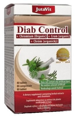 JutaVit Diab Control + organický chróm tbl 1x80 ks