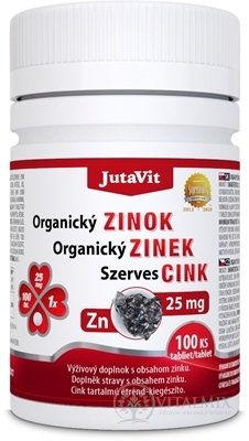 JutaVit Organický Zinok 25 mg tbl 1x100 ks