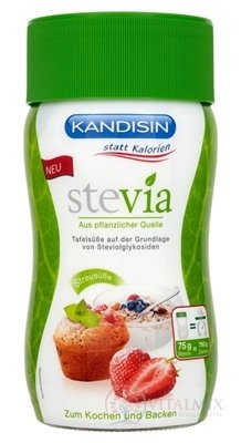 KANDISIN Stevia práškové stolové sladidlo, rastlinné (PET) 1x75 g