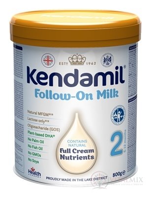 KENDAMIL 2 následné dojčenské mlieko s DHA (6 - 12 mesiacov) 1x800 g