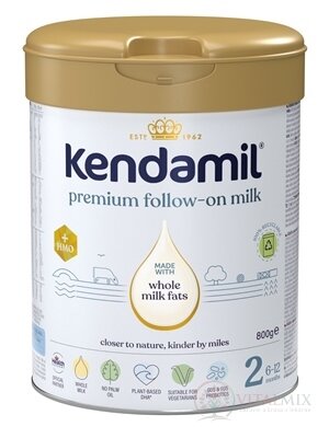 KENDAMIL Premium 2 HMO+ následná mliečna dojčenská výživa (od ukonč. 6. mesiaca) 1x800 g