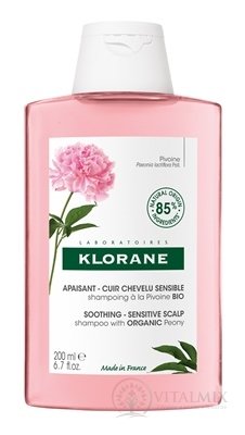 KLORANE ŠAMPÓN s BIO pivóniou citlivá a podráždená vlasová pokožka 1x200 ml