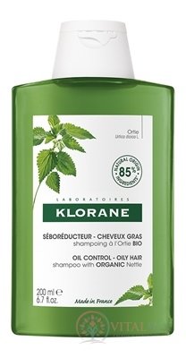 KLORANE SHAMPOOING à l'Ortie BIO šampón s bio žihľavou, mastné vlasy 1x200 ml