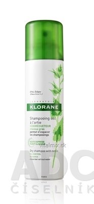 KLORANE SHAMPOOING SEC à l'Ortie suchý šampón s výťažkom zo žihľavy na mastné vlasy (inov.2014) 1x150 ml