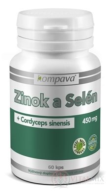 kompava ZINOK a SELÉN + Cordyceps sinensis cps 1x60 ks
