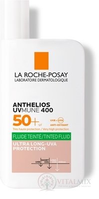 LA ROCHE-POSAY ANTHELIOS UVMUNE 400 SPF50+ FLUID tónovaný fluid s ochranným faktorom, pre citlivú mastnú pleť 1x50 ml