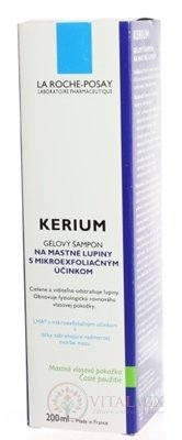 LA ROCHE-POSAY KERIUM ŠAMPÓN NA MASTNÉ LUPINY gélový šampón (M9028501) 1x200 ml