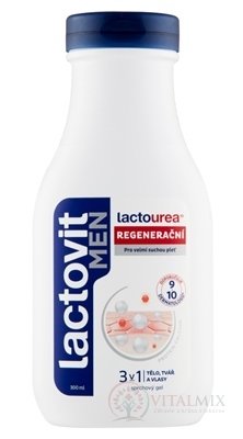 Lactovit MEN Lactourea 3v1 Sprchový gél regeneračný 1x300 ml