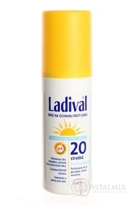 Ladival Transparentný sprej SPF 20 na ochranu proti slnku 1x150 ml