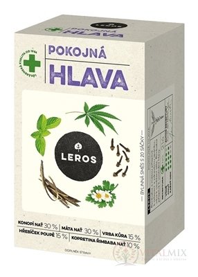 LEROS POKOJNÁ HLAVA bylinná čajová zmes, nálevové vrecká 20x1,5 g (30 g)