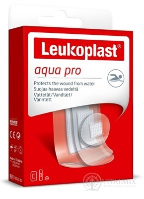 LEUKOPLAST AQUA PRO náplasť na rany, vodeodolná, 3 veľkosti, (inov.2020/2021) 1x20 ks