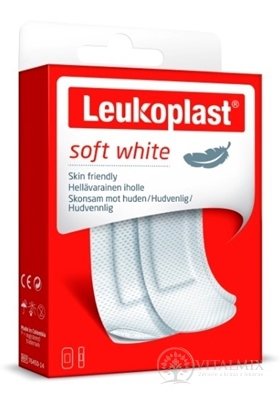 LEUKOPLAST SOFT WHITE náplasť na rany, 2 veľkosti, 1x20 ks