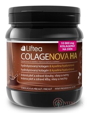 LIFTEA COLAGENOVA HA prášok na prípravu nápoja, čokoládová príchuť 1x420 g