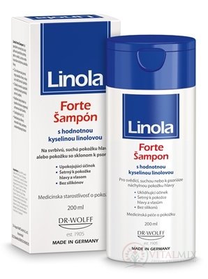 Linola Forte Šampón na suchú a svrbivú pokožku hlavy, s kyselinou linolovou 1x200 ml