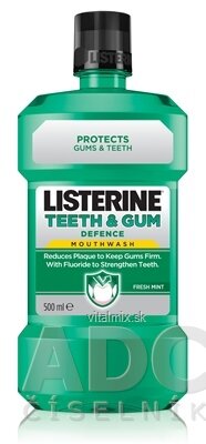 LISTERINE TEETH & GUM DEFENCE Fresh mint ústna voda 1x500 ml