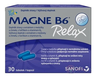 MAGNE B6 RELAX cps (50 mg + 0,7 mg) 1x30 ks