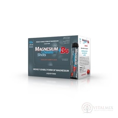 MAGNESIUM Chelate + B6 cherry SALUTEM ampulky na pitie s višňovou príchuťou 10x25 ml (250 ml)