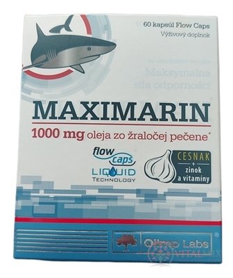 MAXIMARIN cps (olej zo žraločej pečene, cesnak, zinok a vitamíny) 1x60 ks