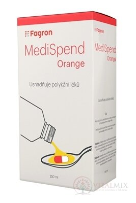 MediSpend Orange - FAGRON tekutina na uľahčenie prehĺtania liekov, s pomarančovou príchuťou 1x250 ml