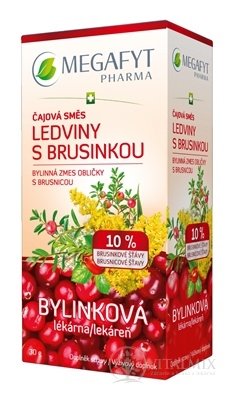 MEGAFYT Bylinková lekáreň OBLIČKY S BRUSNICOU čajová zmes (bylinný čaj) 10% brusnicovej šťavy, 20x1,5 g (30 g)