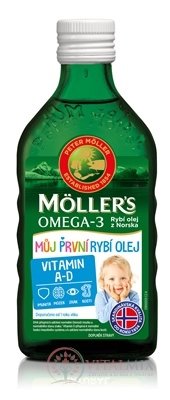 MOLLER´S Omega 3 Môj prvý RYBÍ OLEJ vitamín A a D 1x250 ml