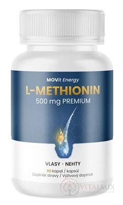 MOVit L-METHIONIN 500 mg PREMIUM cps 1x90 ks