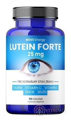 MOVit Lutein Forte 25 mg cps (+ taurín, vit.C, vit.E, zinok, selén) 1x90 ks