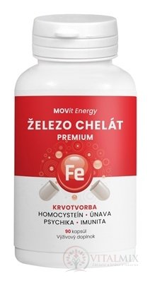 MOVit Železo Chelát Premium cps 1x90 ks